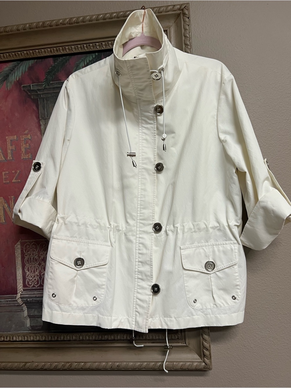 Peck & Peck Weekend Cream Utility Jacket